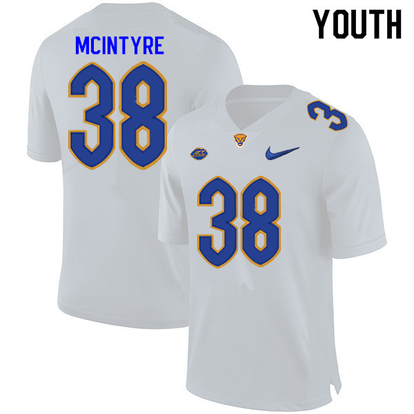 Youth #38 Javon McIntyre Pitt Panthers College Football Jerseys Sale-White